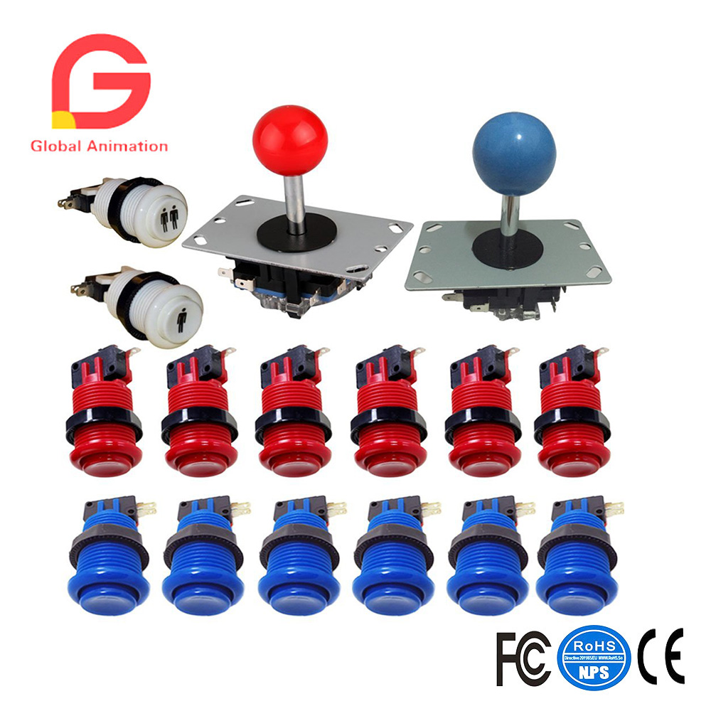 Arcade Button Kit - Classic Arcade Game Joystick with Push