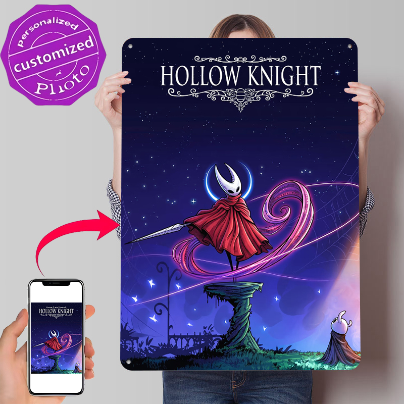 Retro Knight Gaming - Hollow Knight Gaming Tinplate Poster Customized