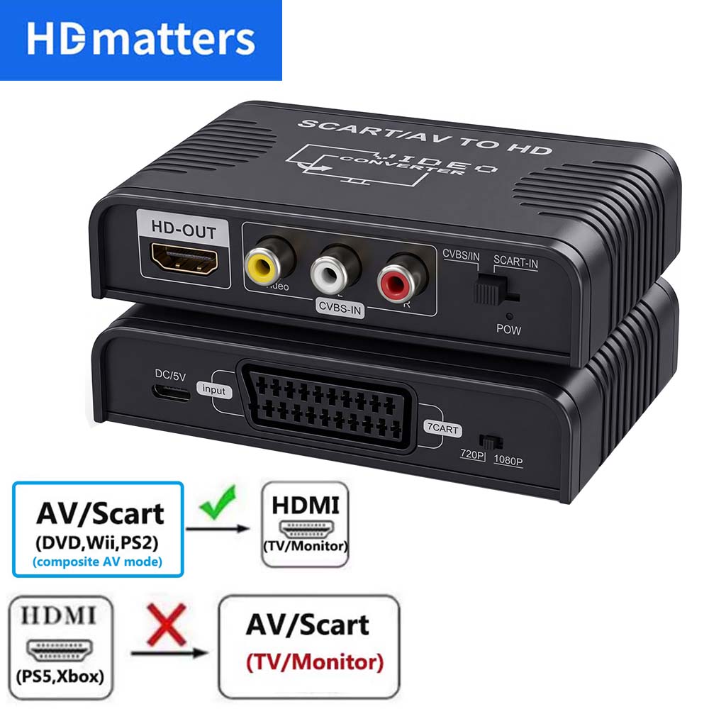 Scart To Hdmi - Scart to HDMI Converter 2-in-1 Composite