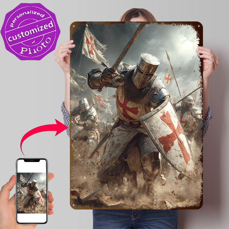 Retro Knight Gaming - Crusader Knight Charge 3D Printed Texture