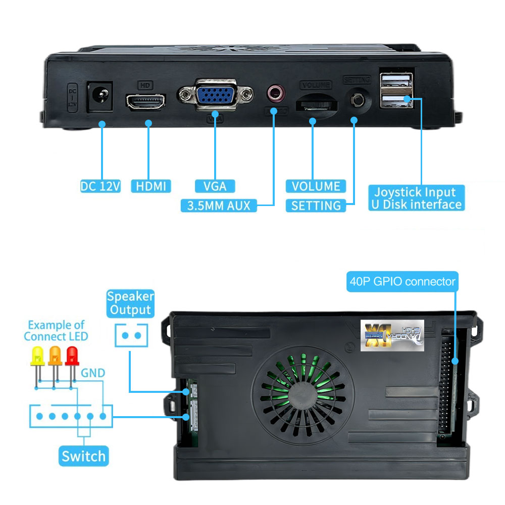 9800 in 1 Pandora Saga DX 2 Pl - огляд і ціна Arcade Button Kit