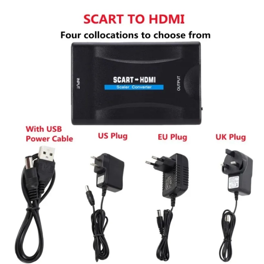 1080P SCART To HDMI-compatible - огляд і ціна Scart To Hdmi