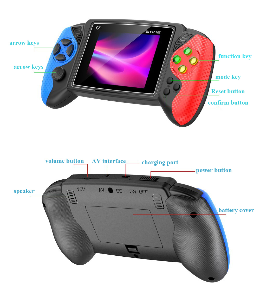 S7 Retro Handheld Game Console - огляд і ціна Retro Gaming Handheld Console