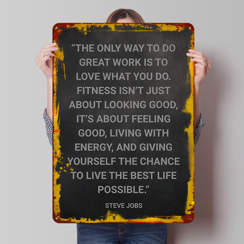 Steve Jobs Fitness Quote Metal - огляд і ціна Retro Gaming Jobs