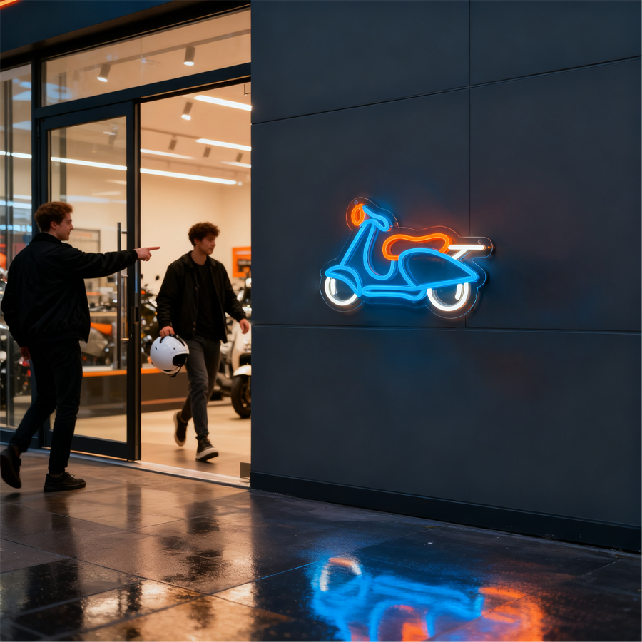 Scooter Neon Sign, Multi‑Color - огляд і ціна Retro Gaming Shops