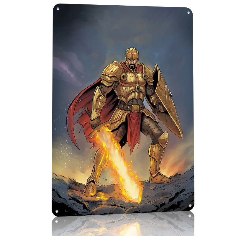 Golden Knight With Flaming Swo - огляд і ціна Retro Knight Gaming