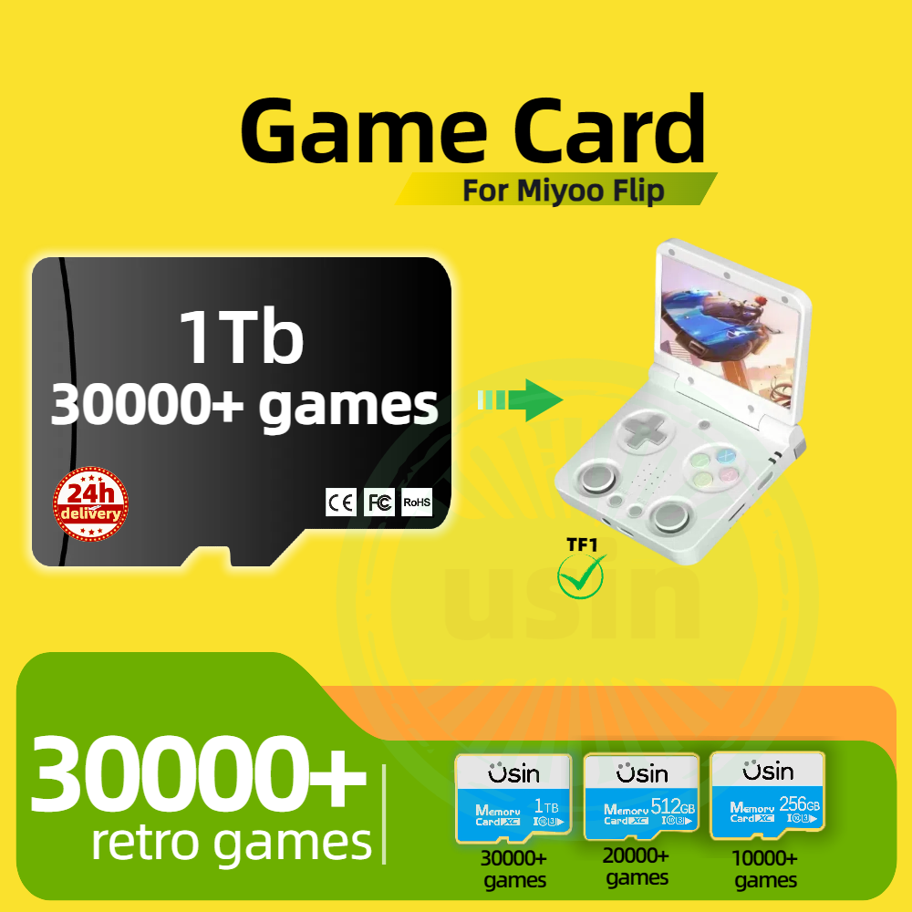 Game Card For Miyoo Flip 30000 - огляд і ціна Retro Gaming Handheld Console