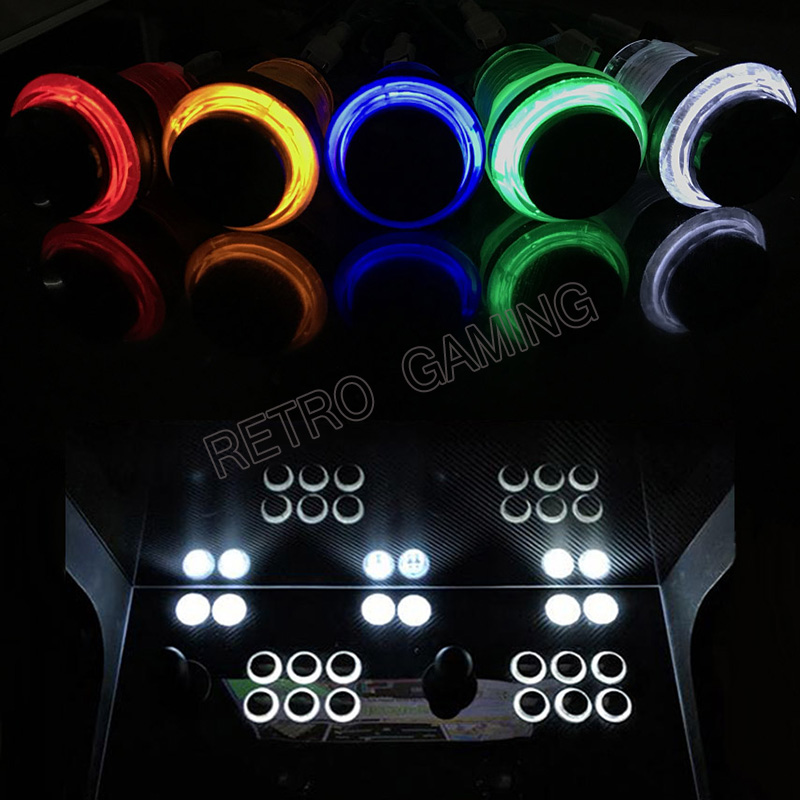 12pcs 6 Colors Arcade LED Push - огляд і ціна Arcade Button Kit