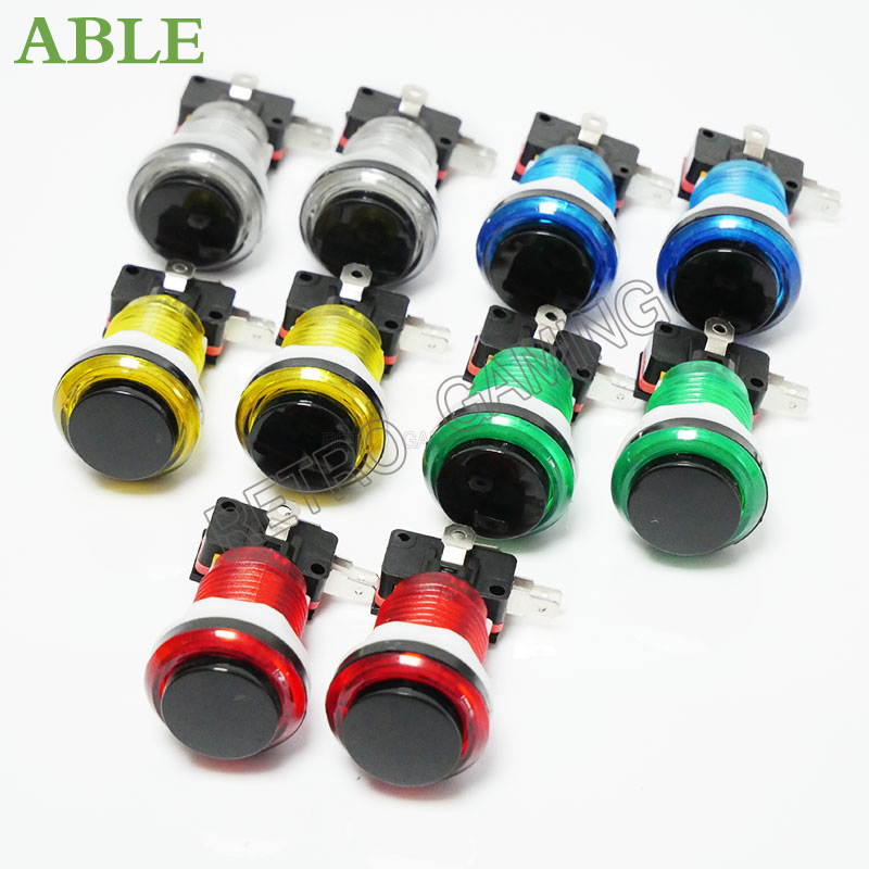 12pcs 6 Colors Arcade LED Push - огляд і ціна Arcade Button Kit