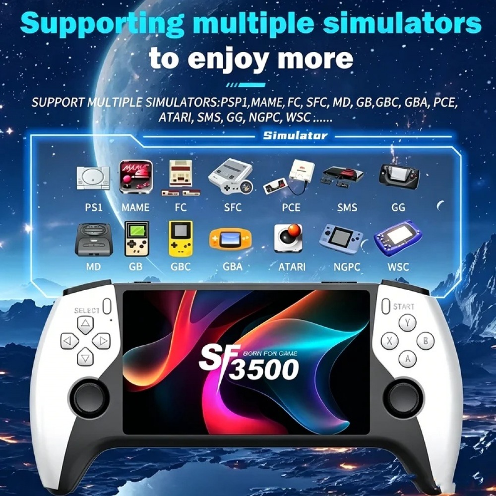 SF3500 5 inch Handheld Game Co - огляд і ціна Retro Gaming Handheld Console